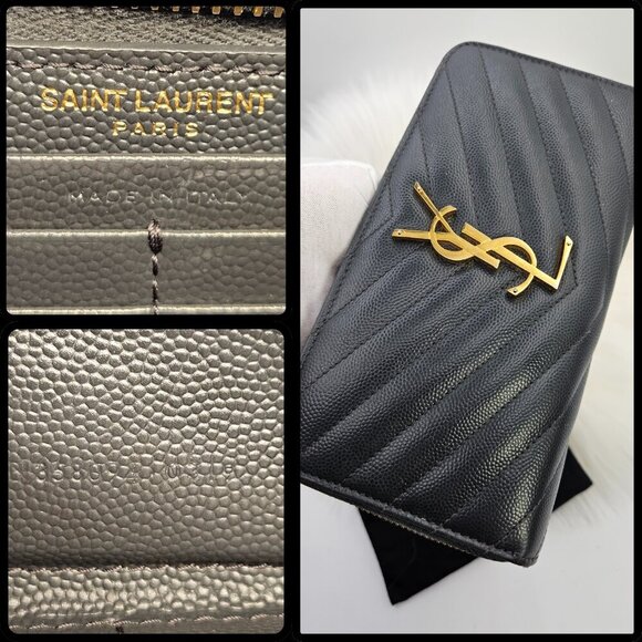 Saint Laurent  Cassandre Matelassé Zip Around Wallet - Picture 3 of 17